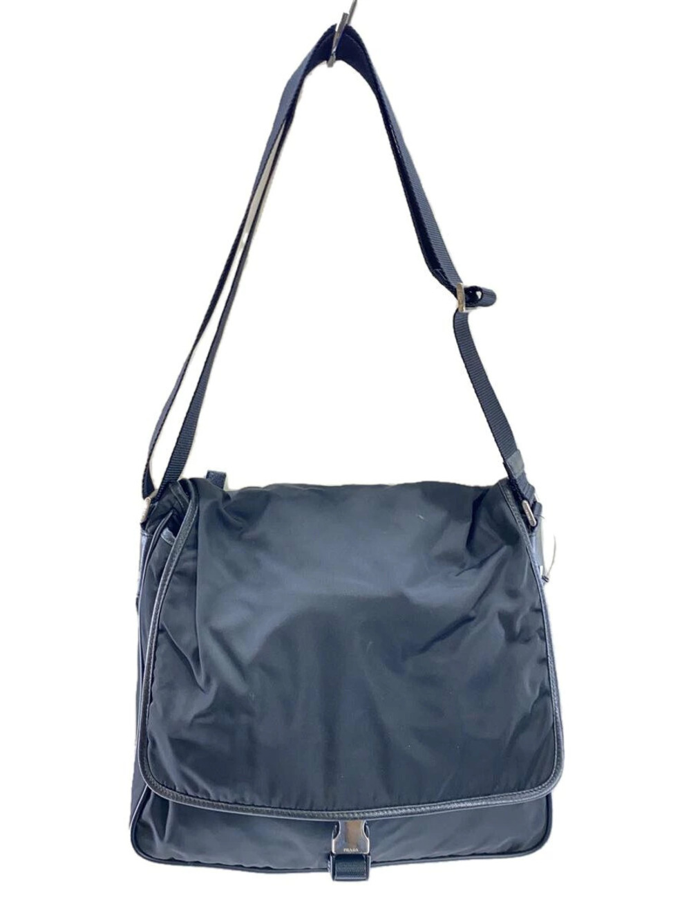 Prada Tessuto Messenger Crossbody Bag Black